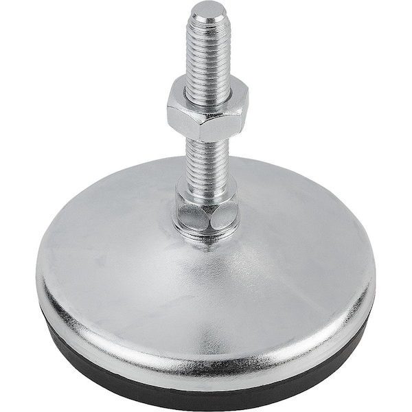 Levelling Foot, Form:A M20X150, D=80, Steel, Comp:Rubber
